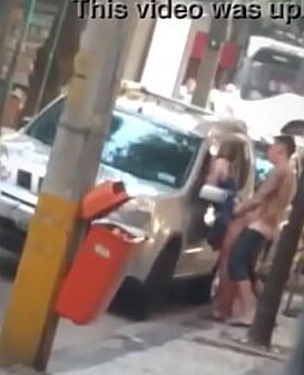 Casal fudendo gostoso na rua no Rio de Janeiro